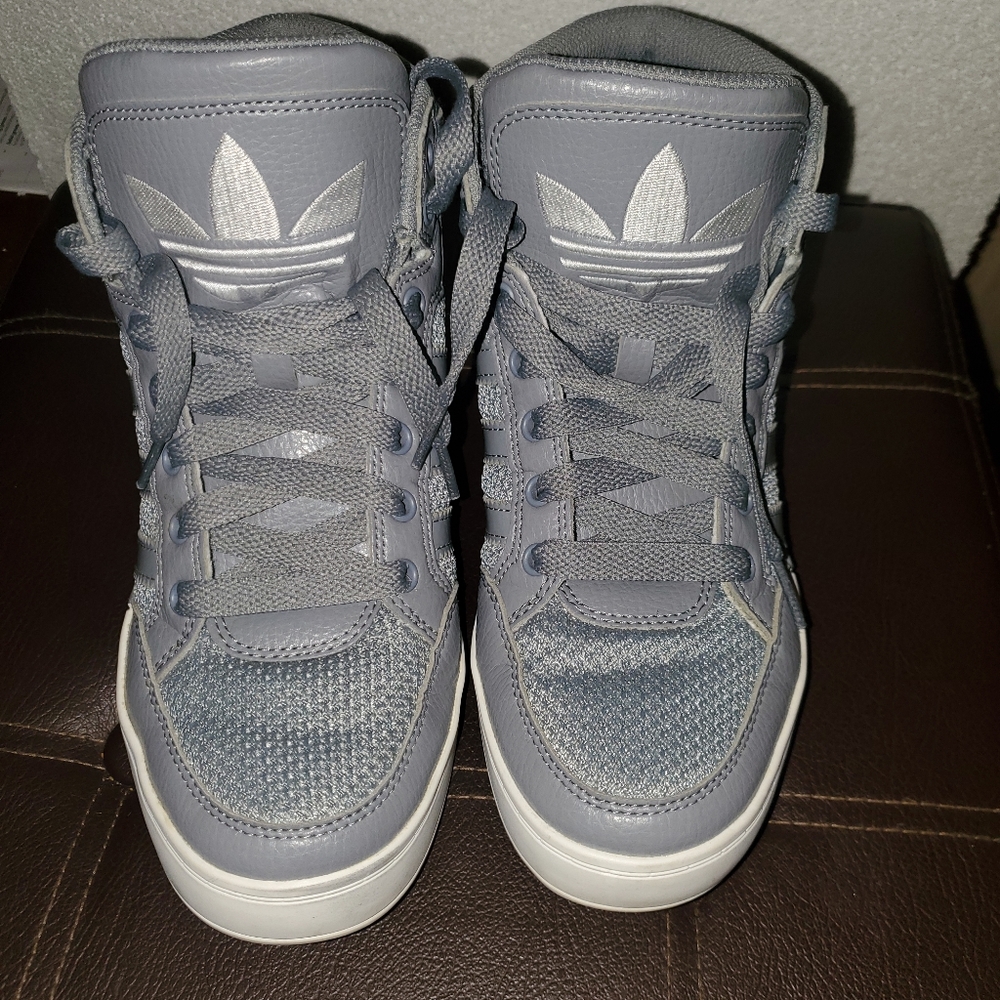 Grey Addidas Hightops - Picture 2 of 6